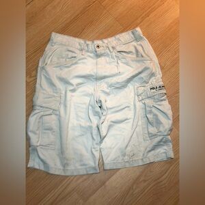 Men's White Cargo Shorts